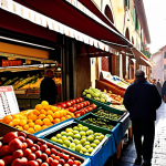 **

"A bustling Italian marketplace, warm sunlight filtering through the awnings, vendors displaying fresh produce, and a digital overlay of a cash flow graph rising steadily upwards. Focus on the vibrant colors and textures of the market, highlighting the energy of commerce. Use realistic lighting and depth of field. Consider adding subtle Italian bank logos or symbols in the background to reinforce the financial theme."

**