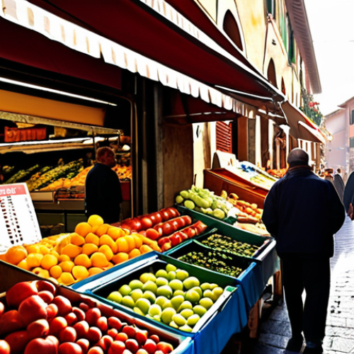 Home 6 **
"A bustling Italian marketplace, warm sunlight filtering through the awnings, vendors displaying fresh produce, and a digital overlay of a cash flow graph rising steadily upwards. Focus on the vibrant colors and textures of the market, highlighting the energy of commerce. Use realistic lighting and depth of field. Consider adding subtle Italian bank logos or symbols in the background to reinforce the financial theme."
**